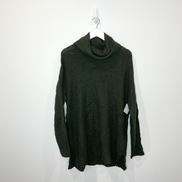 Sanctuary Dark Green Turtleneck Knit Women's Sweater - Picture 1 of 5